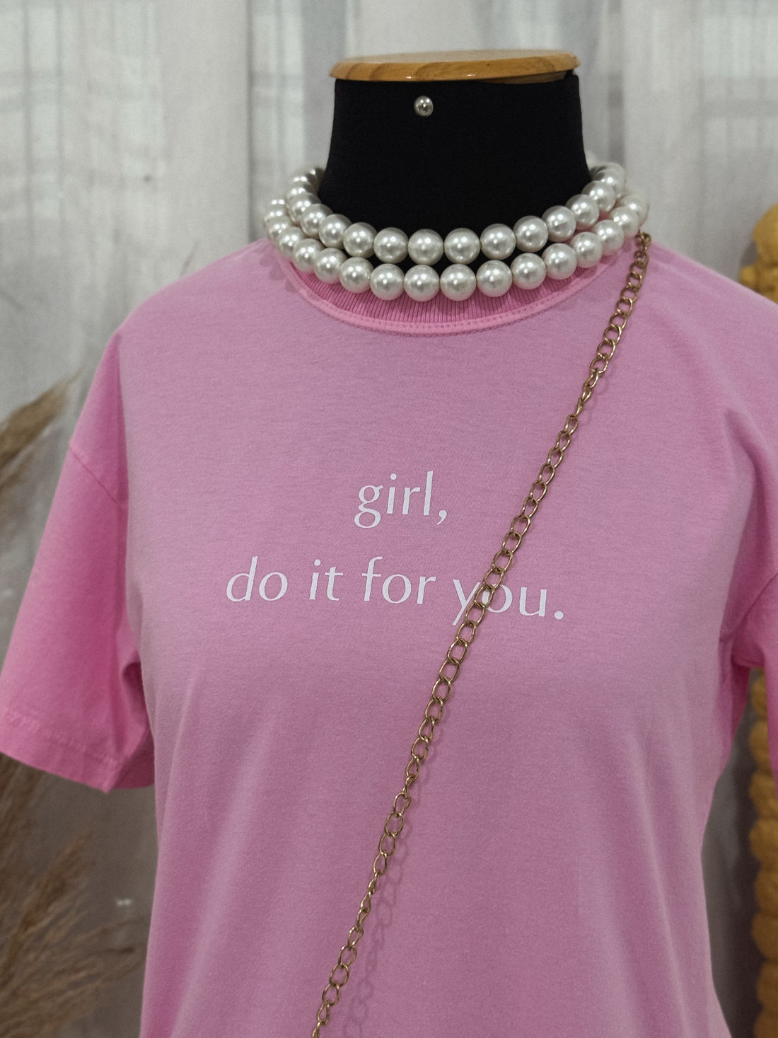 Vestido Tee - Girl, do it for you - Rosa