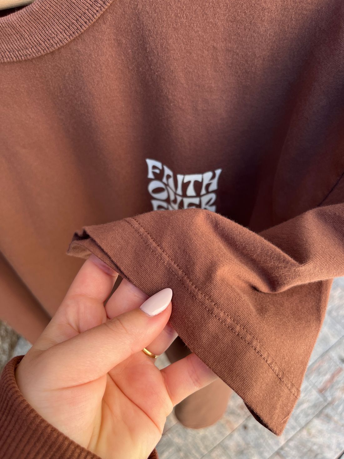Tshirt Oversized - Isaiah 41:10 - Marrom Tshirt Oversized - Isaiah 41:10 - Marrom