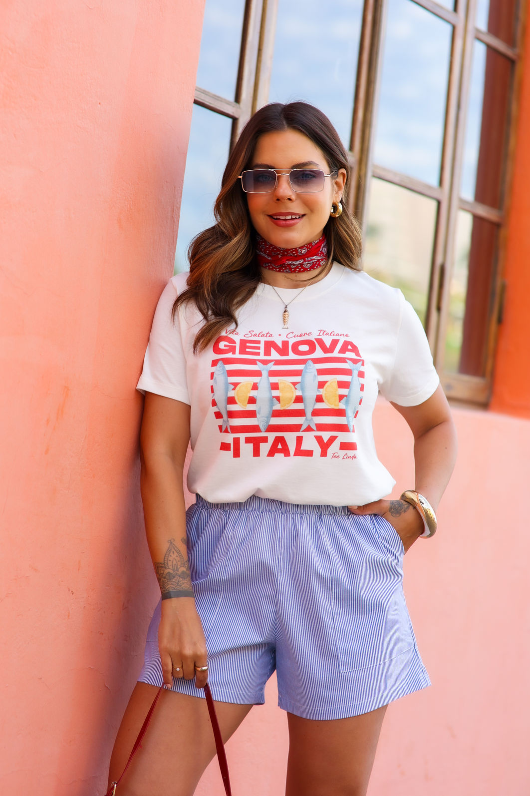 T-SHIRT GENOVA ITALY TEE LINDA T-SHIRT GENOVA ITALY TEE LINDA