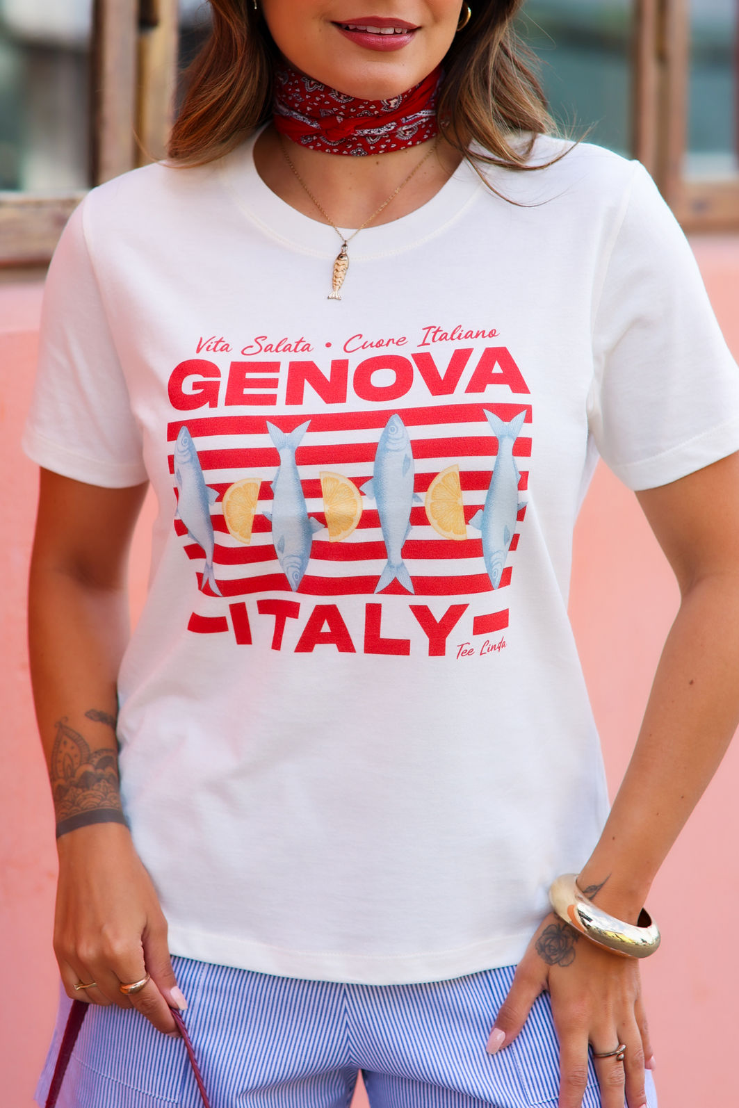 T-SHIRT GENOVA ITALY TEE LINDA T-SHIRT GENOVA ITALY TEE LINDA