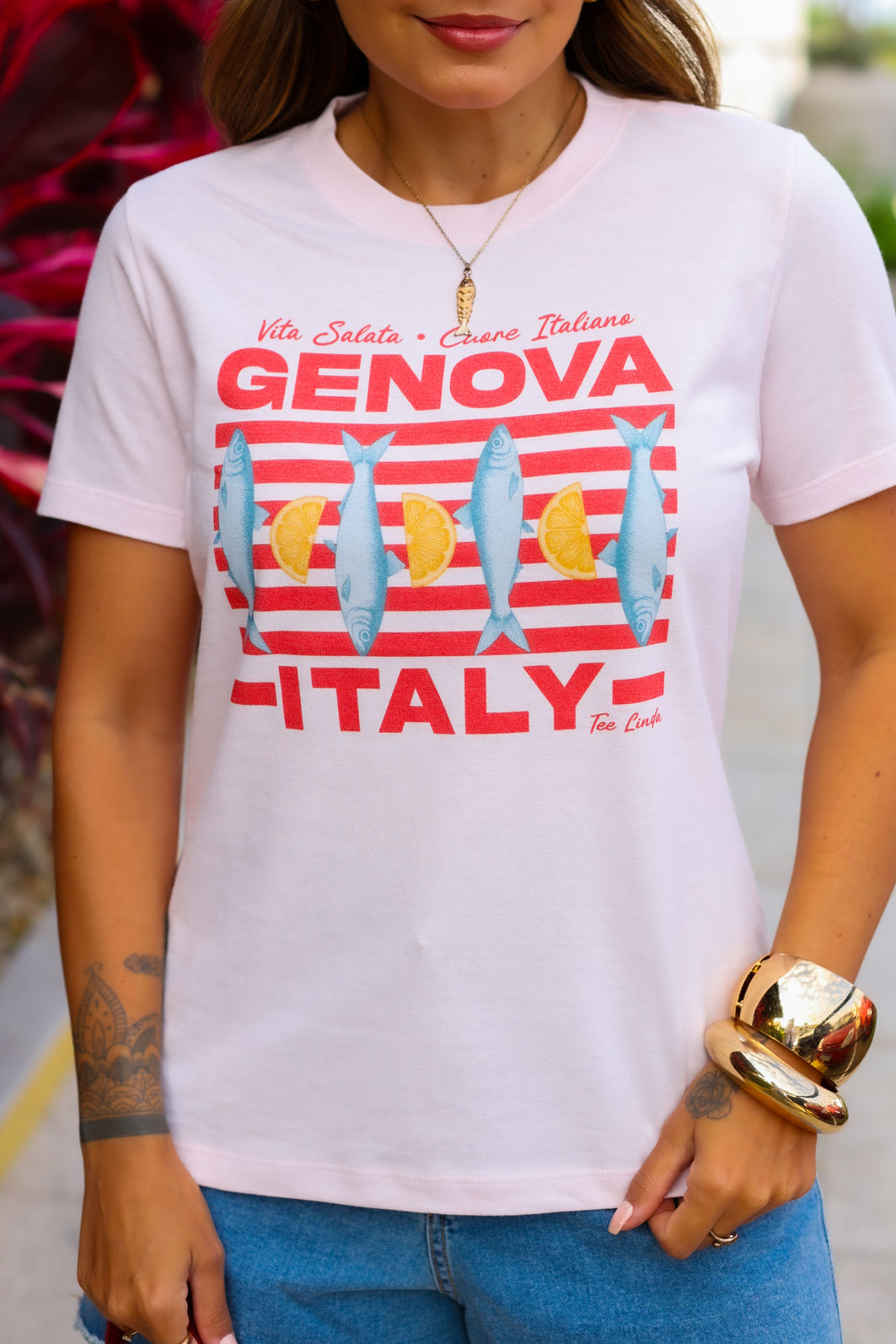 T-SHIRT GENOVA ITALY TEE LINDA T-SHIRT GENOVA ITALY TEE LINDA