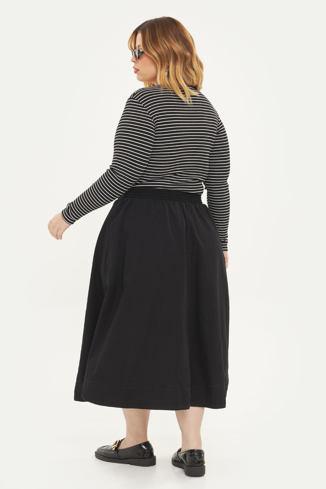 Blusa Manga Longa Safira Listrado Blusa Manga Longa Safira Listrado