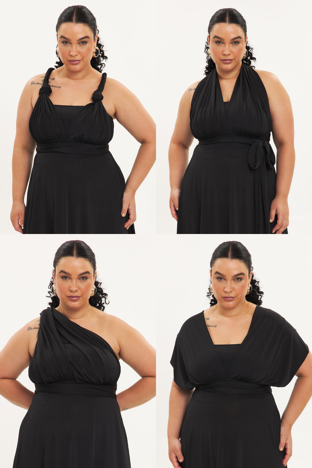 Vestido Com Amarração Glória Preto