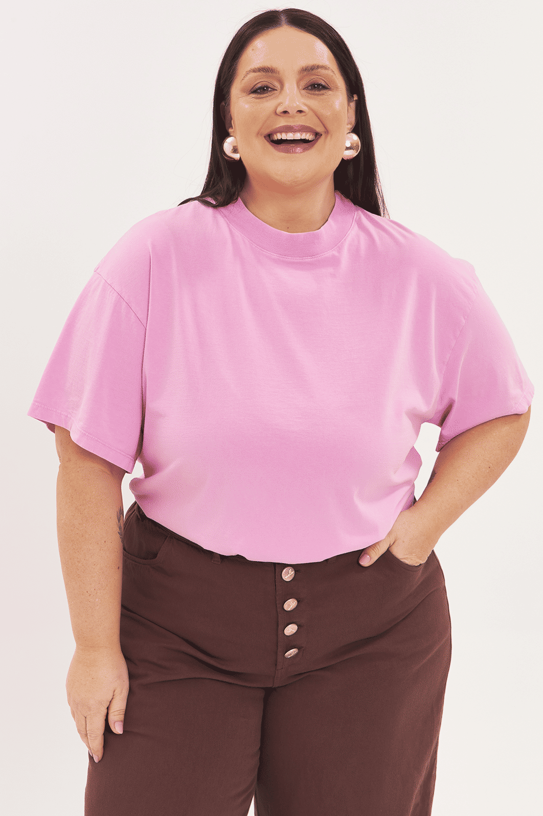 T-shirt Oversized Estonada Brenda Rosa