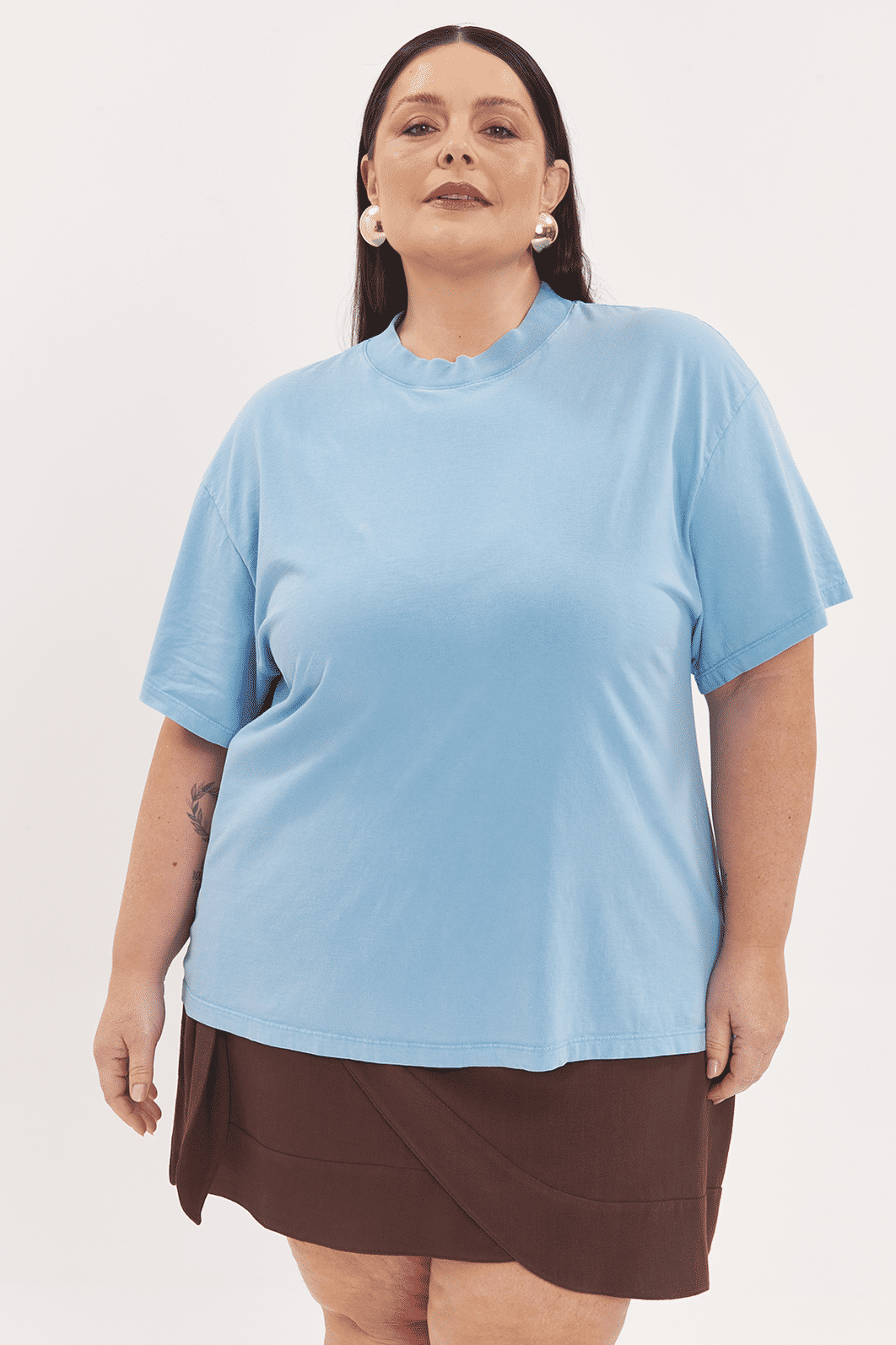 T-shirt Oversized Estonada Brenda Azul T-shirt Oversized Estonada Brenda Azul