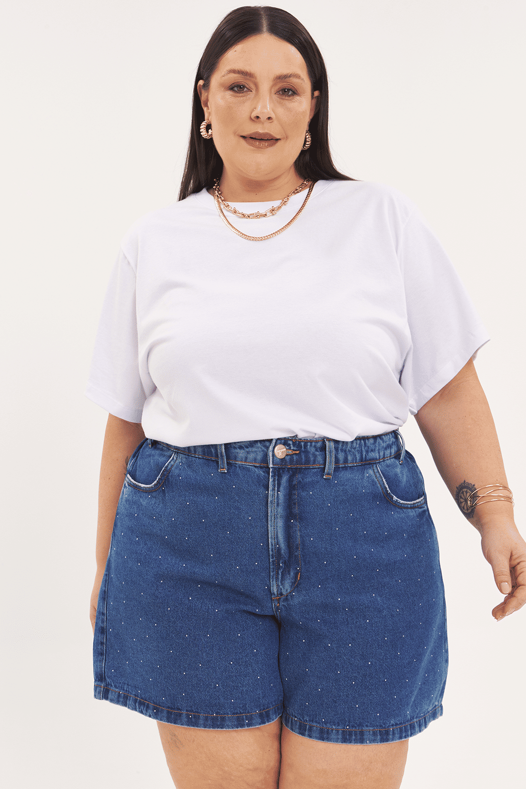 Short Com Brilhos Magnólia Jeans