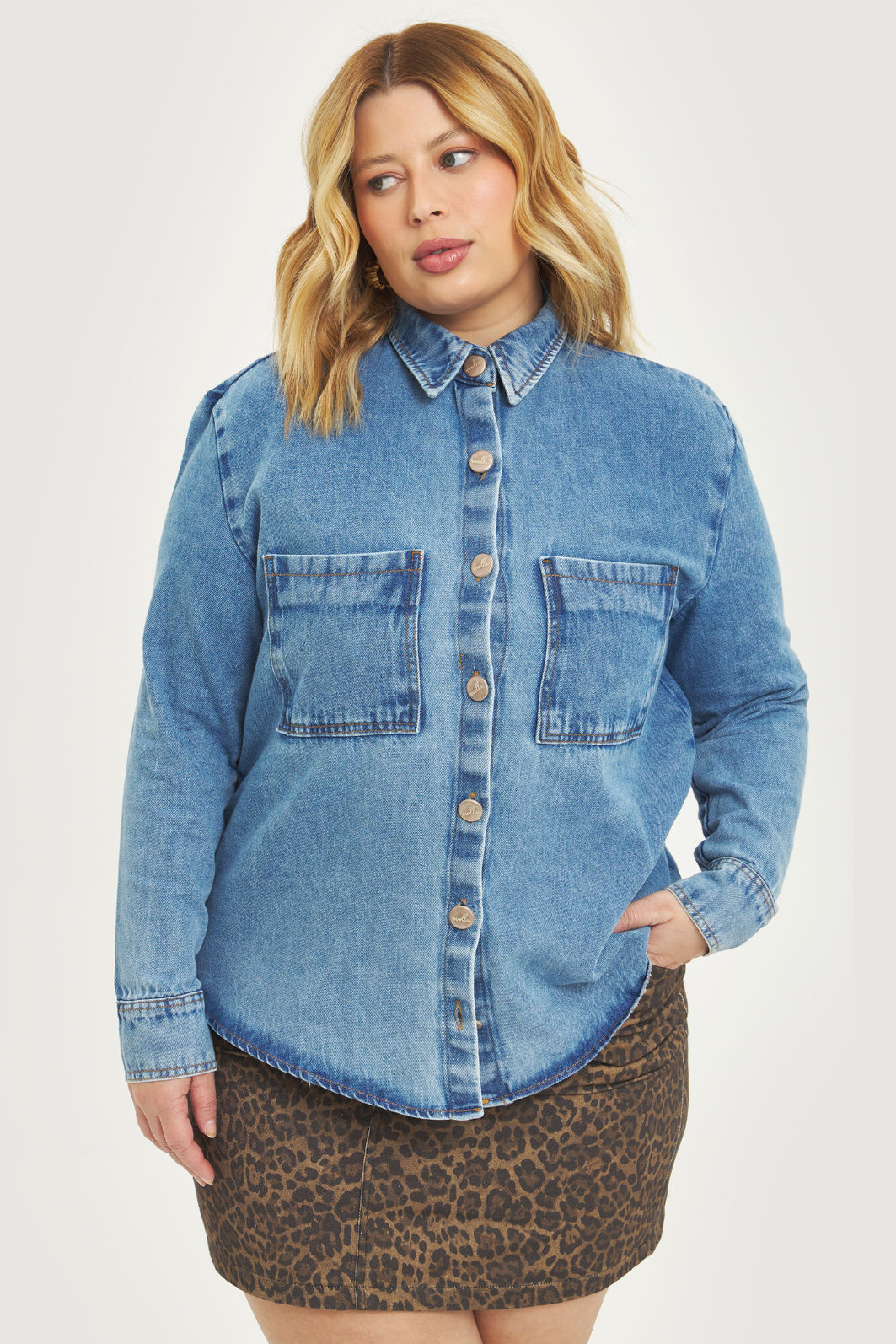 Camisa Oversized Geovanna Jeans Camisa Oversized Geovanna Jeans