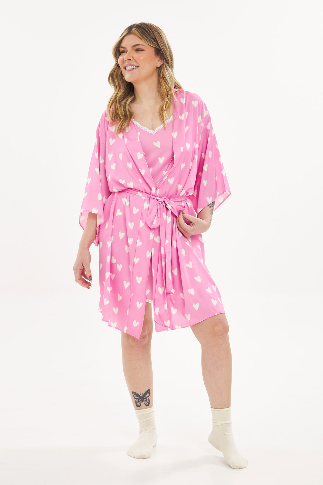 Robe Acetinado Pijama Amore Estampado Robe Acetinado Pijama Amore Estampado