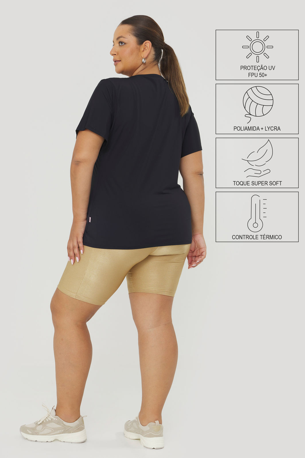 Camiseta Esportiva Babi Preto Camiseta Esportiva Babi Preto