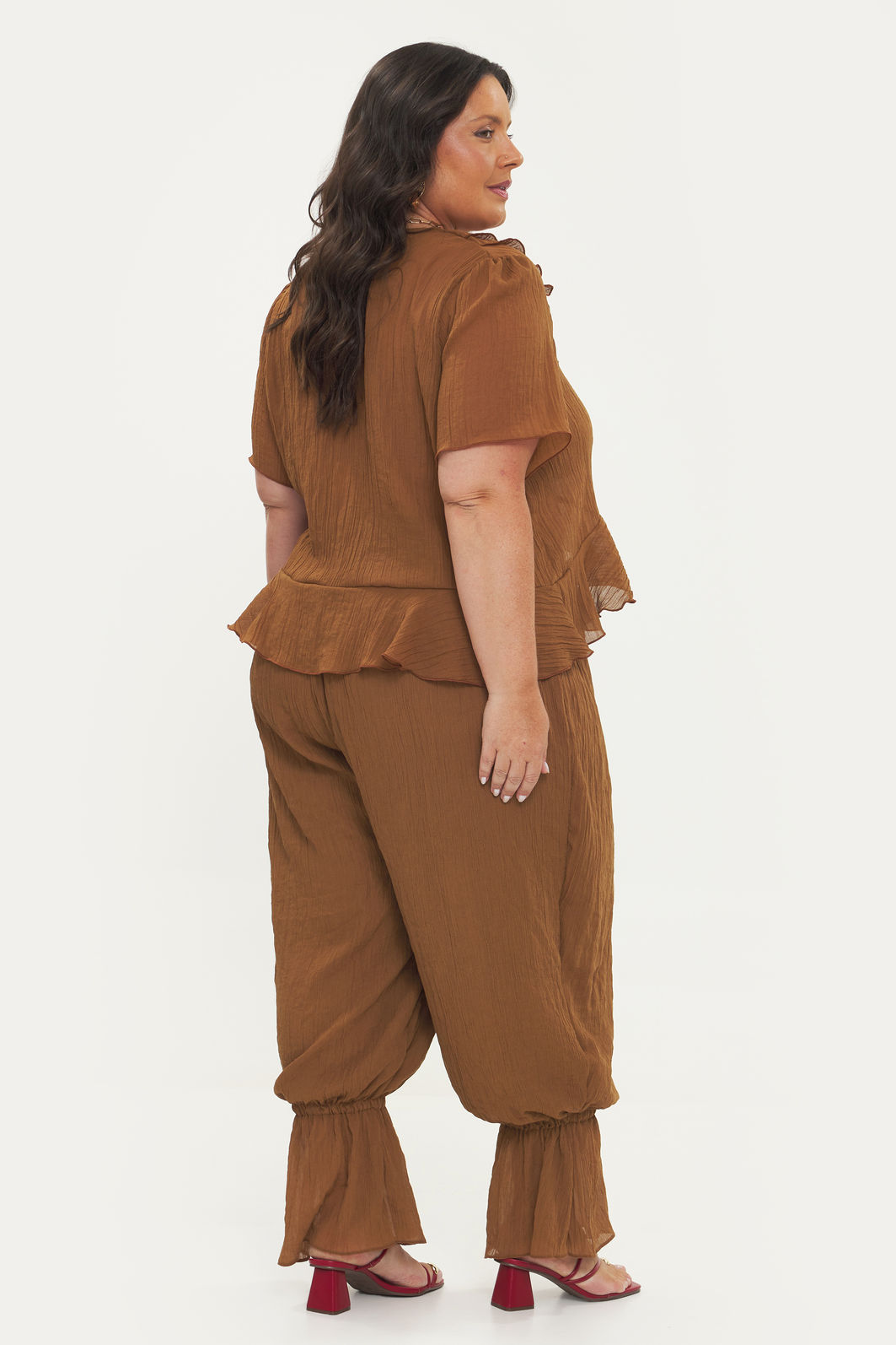 Calça Aladim Sofia Camel Calça Aladim Sofia Camel