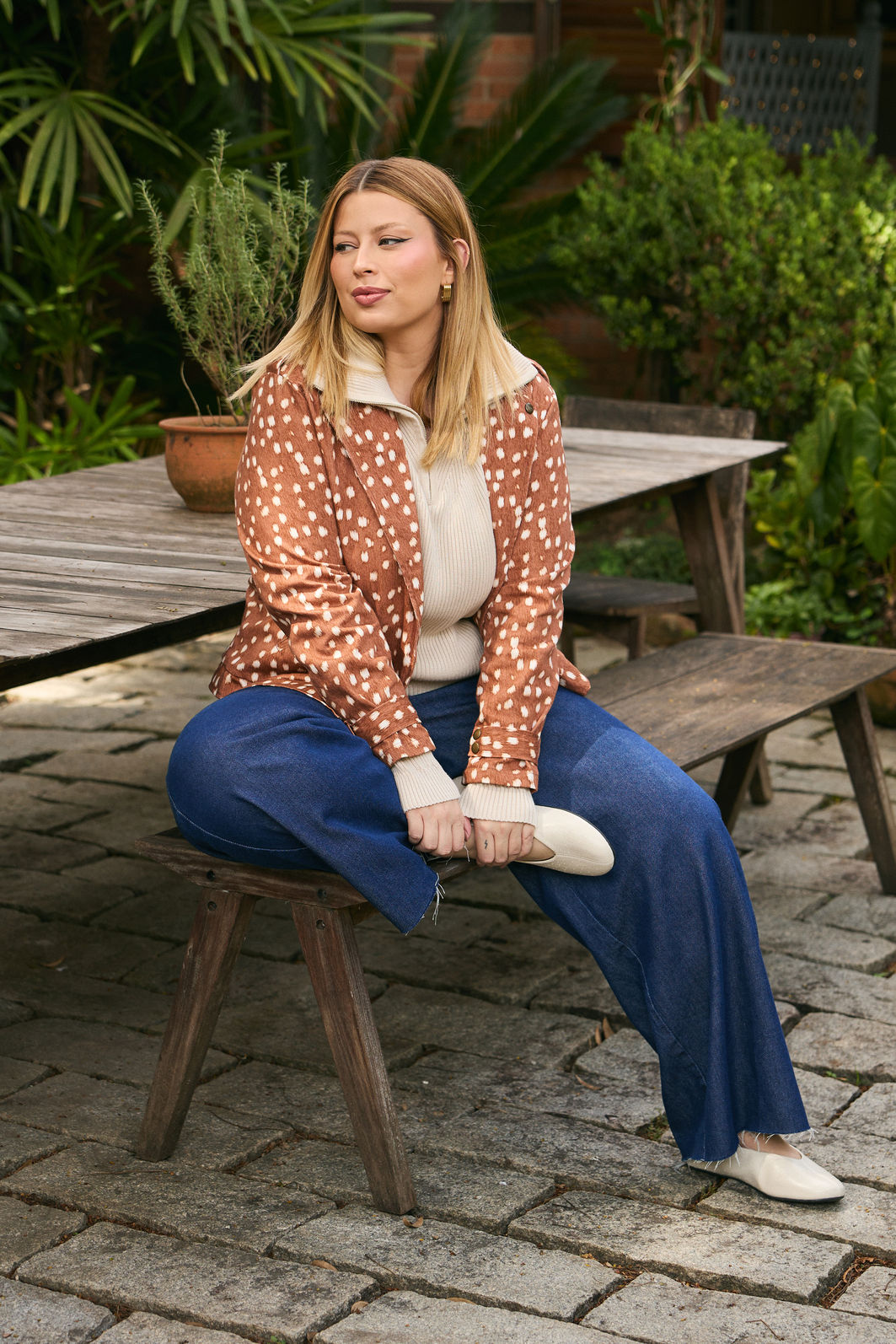Jaqueta Sarja Zoey Deer Animal Print Jaqueta Sarja Zoey Deer Animal Print