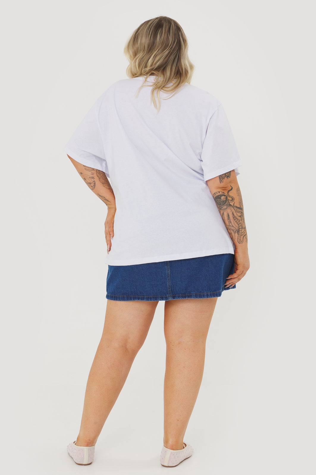 T-Shirt Malha Confort Básica Nina Branco