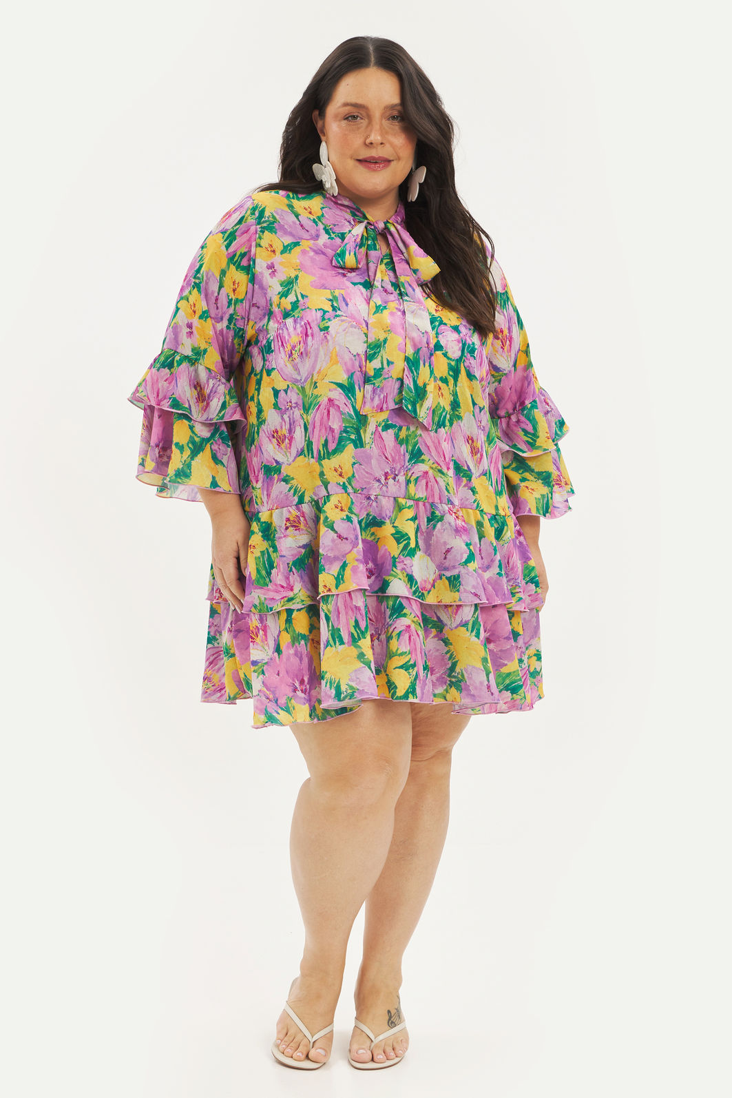 Vestido Com Laço Flávia Floral Vestido Com Laço Flávia Floral
