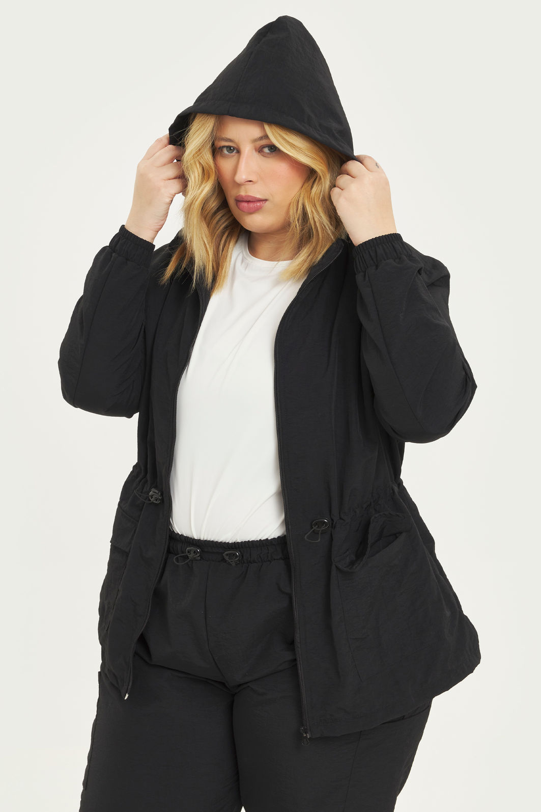 Jaqueta Parka Esportiva Bianca Preto Jaqueta Parka Esportiva Bianca Preto