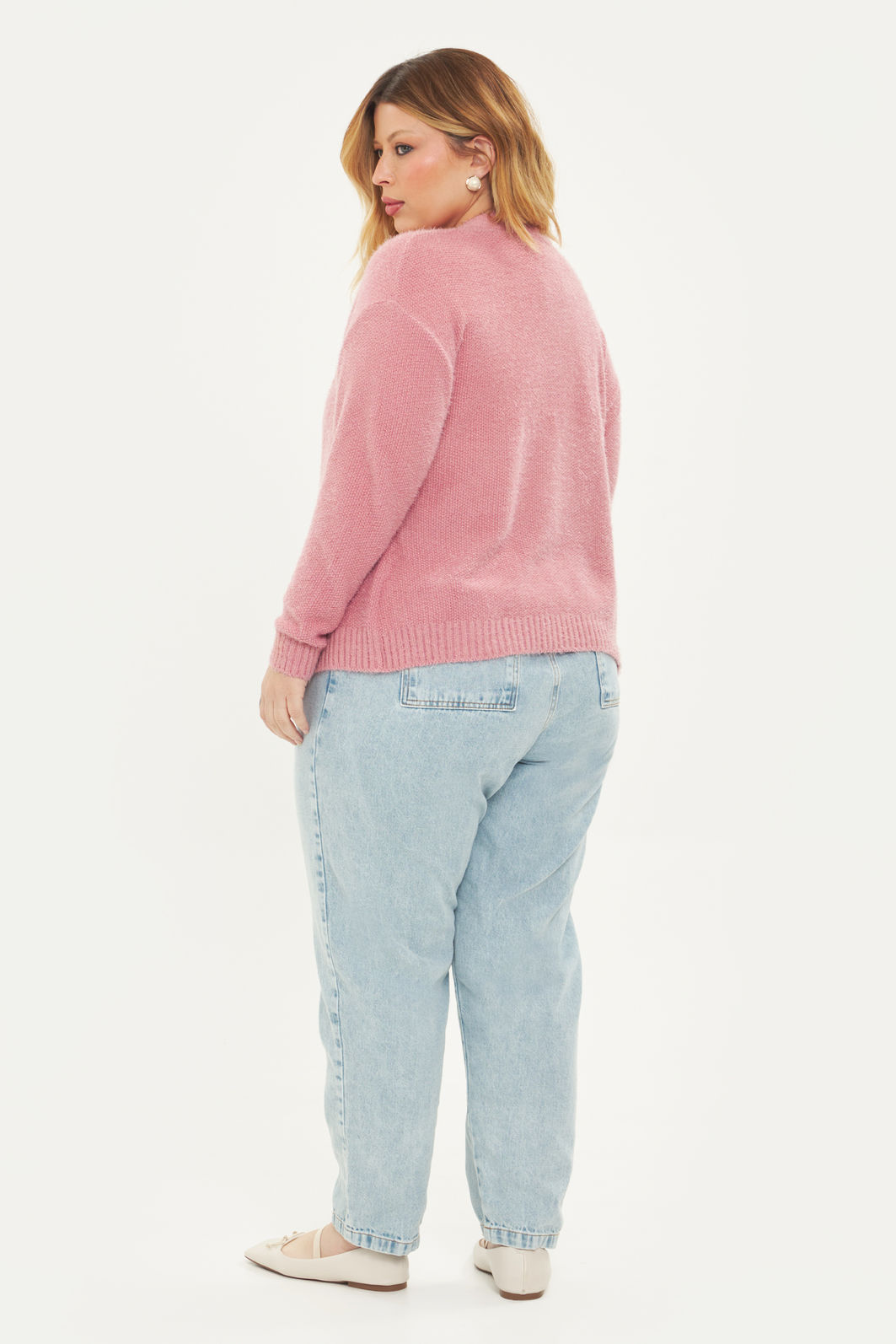Cardigan De Tricô Serena Rosa Cardigan De Tricô Serena Rosa