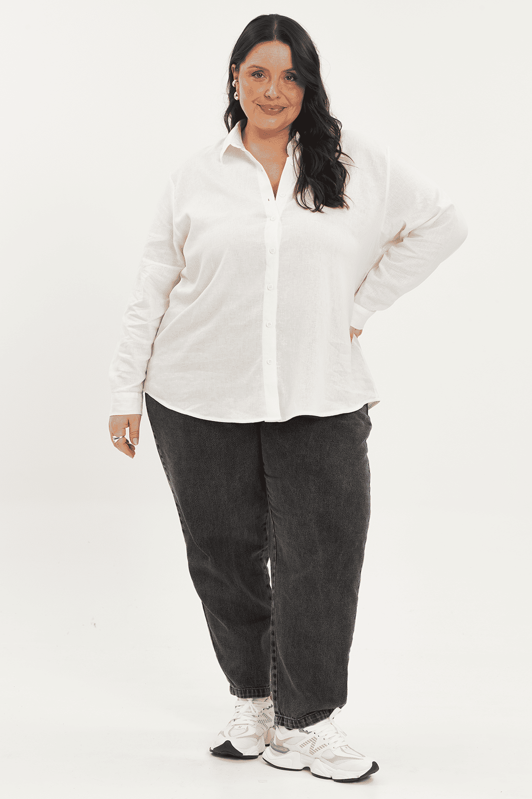 Camisa De Linho Melina Off-White Camisa De Linho Melina Off-White