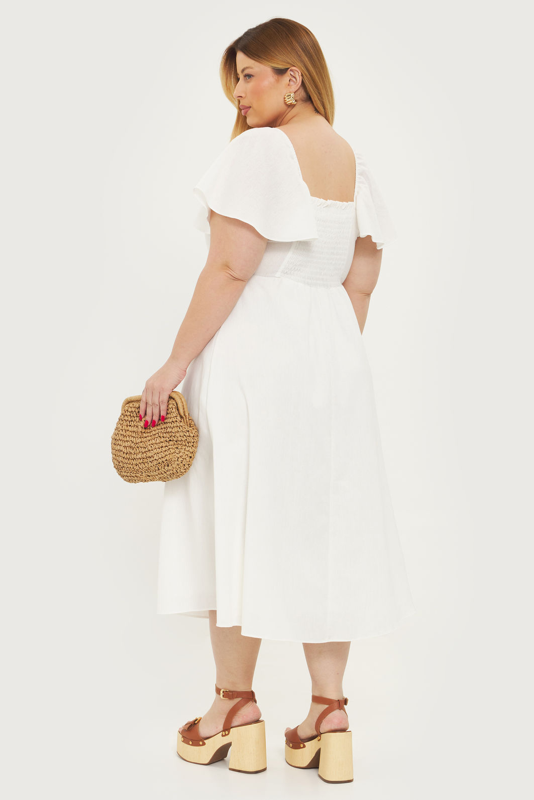 Vestido Midi Florença Off-White