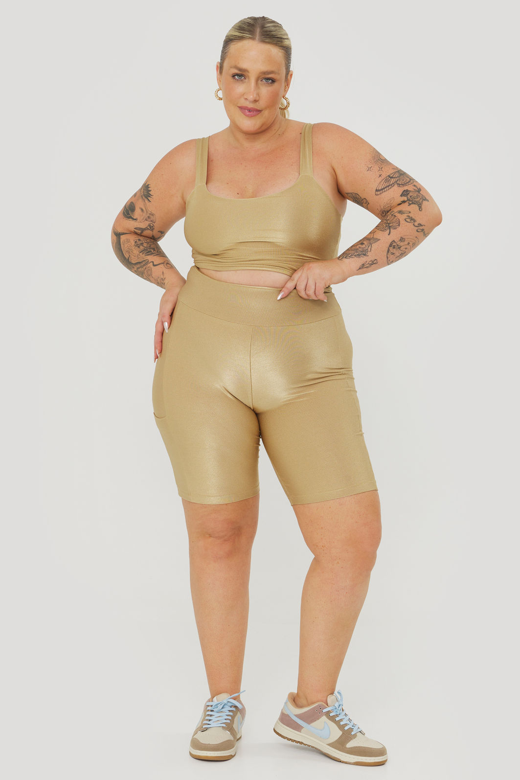 Bermuda Esportiva Euforia Dourado