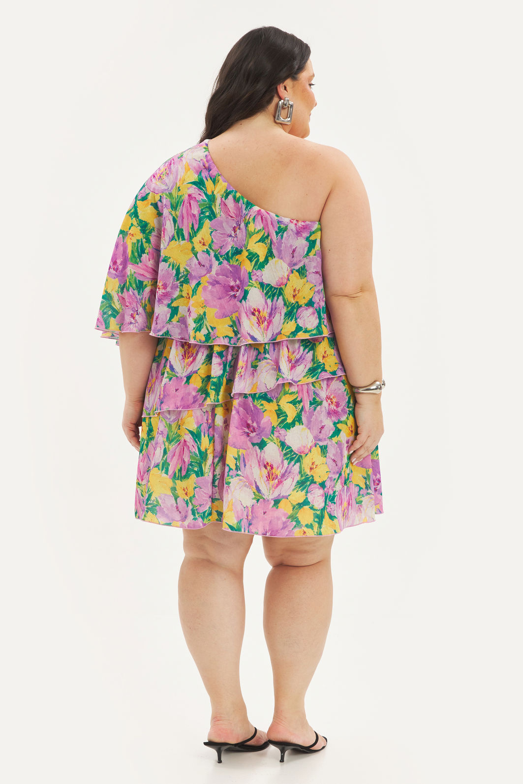 Vestido Um Ombro Só Flávia Floral Vestido Um Ombro Só Flávia Floral