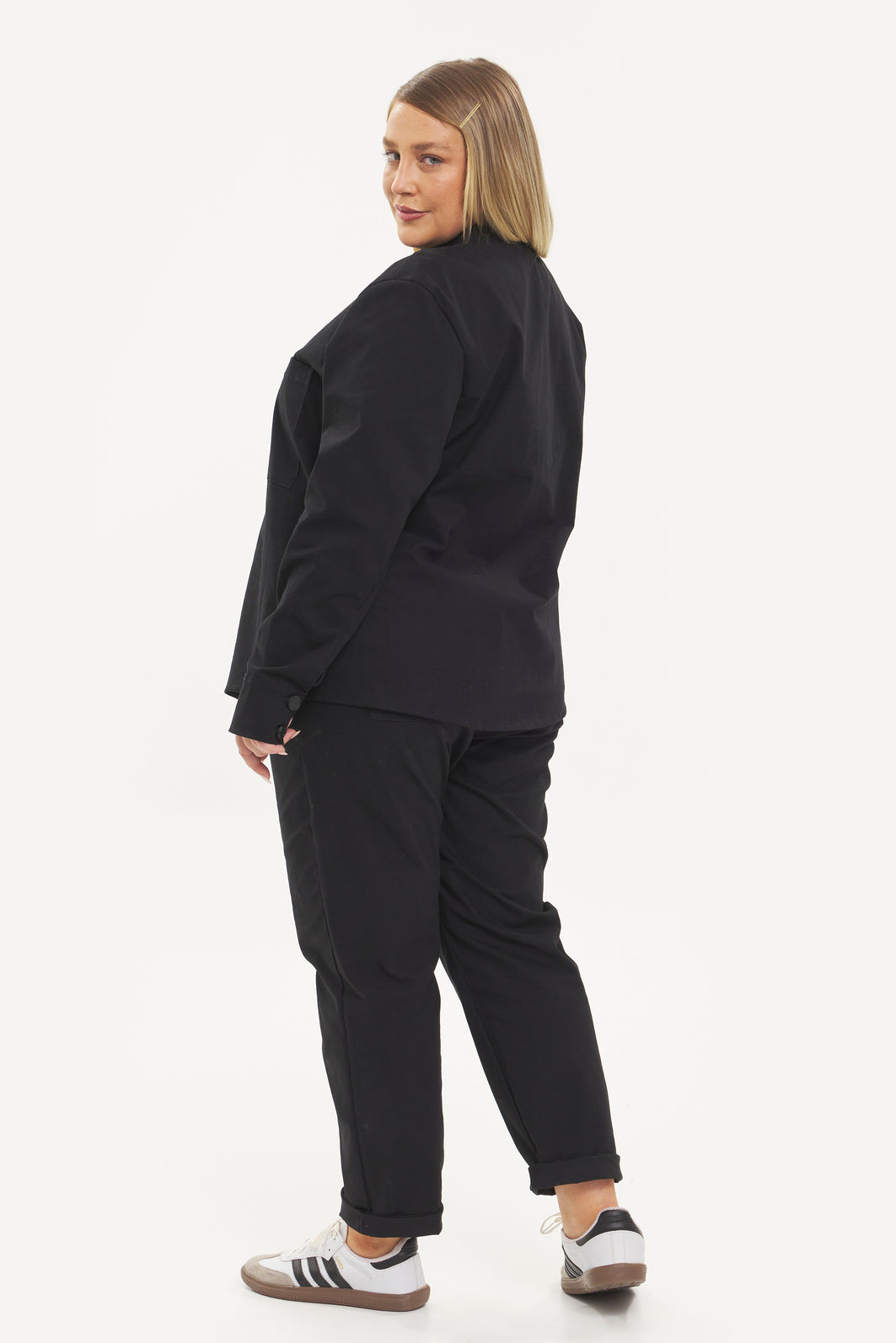 Camisa Oversized Sarja Trento Preto Camisa Oversized Sarja Trento Preto