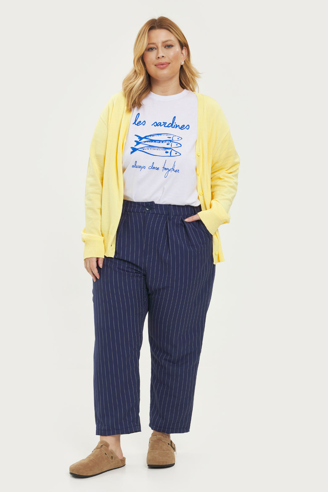 T- Shirt Oversized Le Sardines Branco T- Shirt Oversized Le Sardines Branco