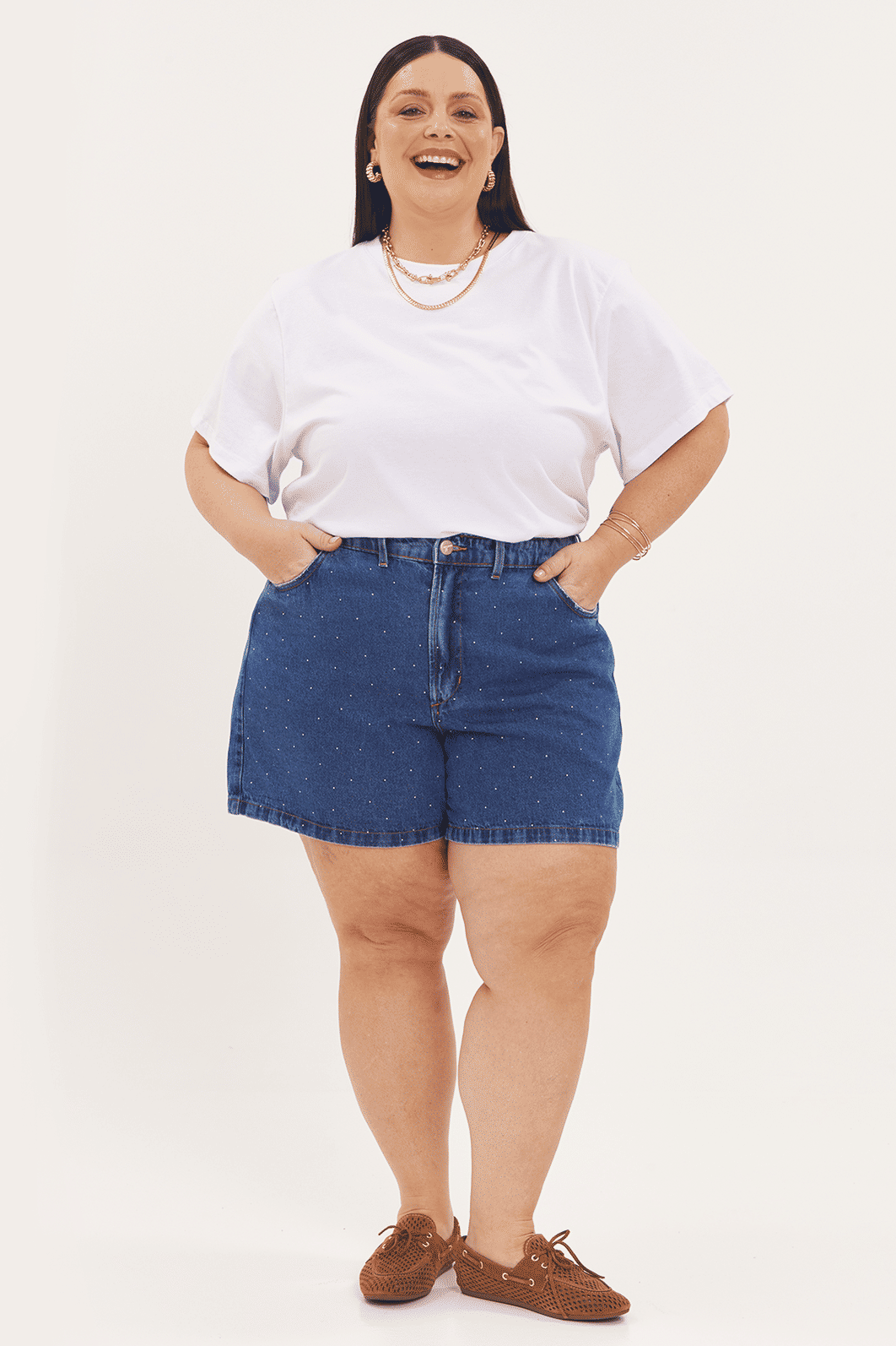 Short Com Brilhos Magnólia Jeans