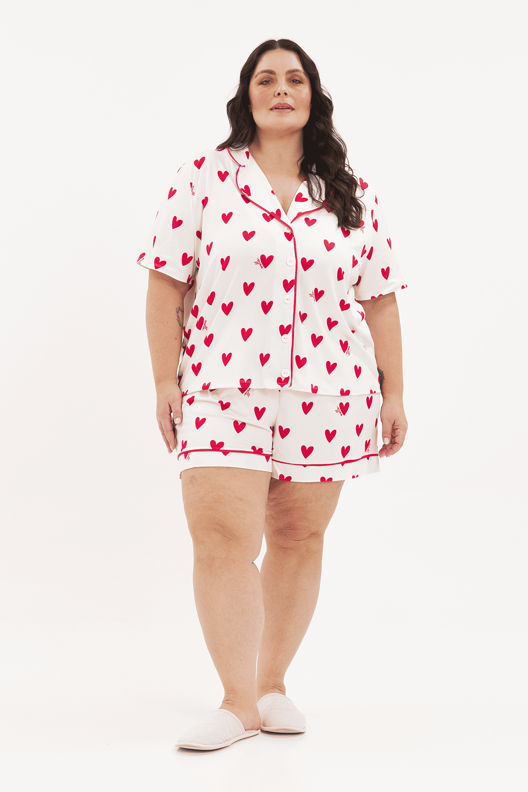 Conjunto Pijama Americano Curto Amour Conjunto Pijama Americano Curto Amour