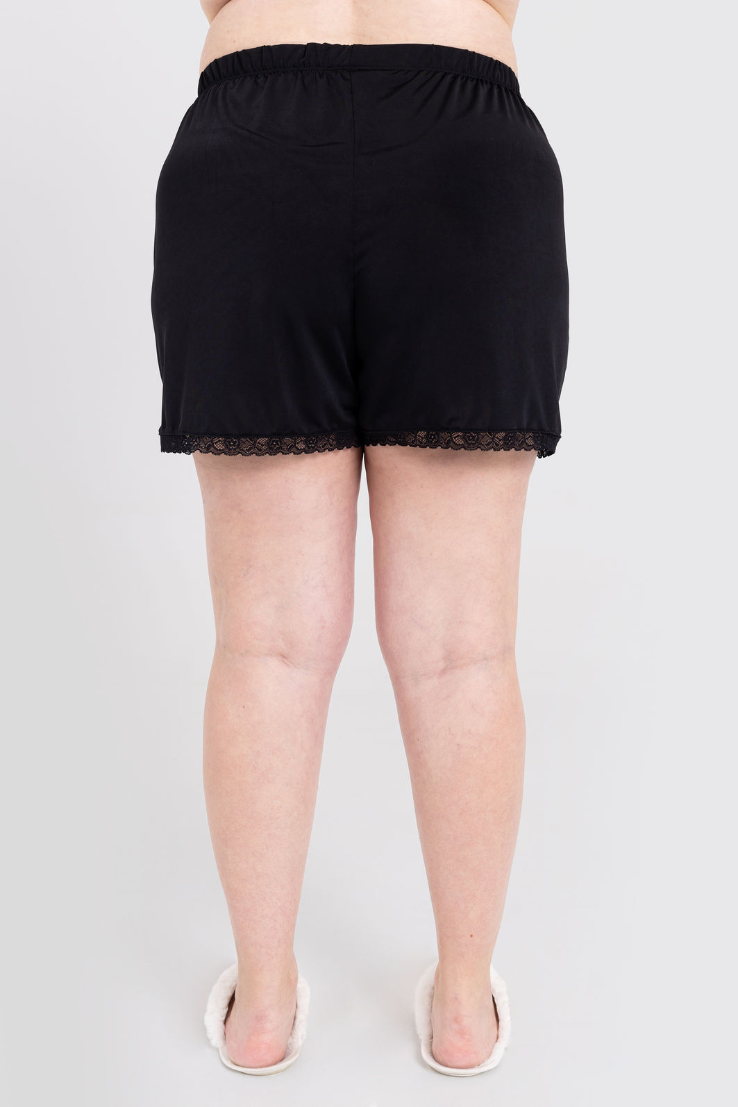 Conjunto Pijama Short Doll Com Renda Gabi Preto Conjunto Pijama Short Doll Com Renda Gabi Preto