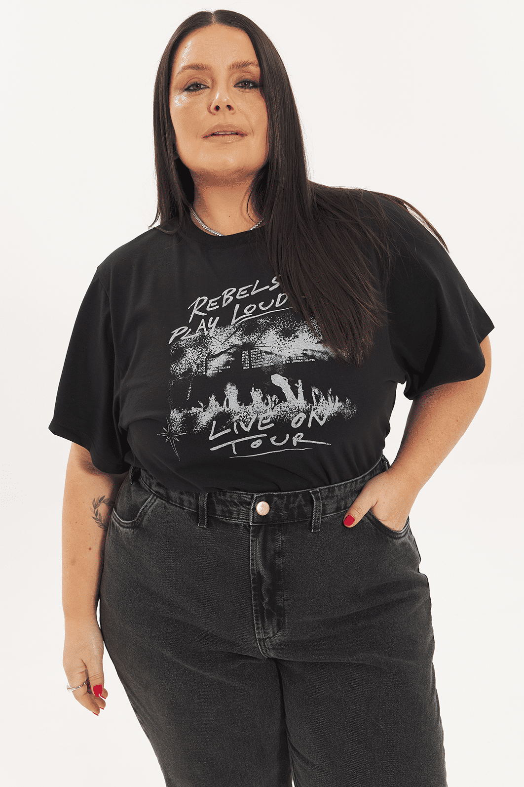 T-shirt De Algodão Rebels Preto T-shirt De Algodão Rebels Preto