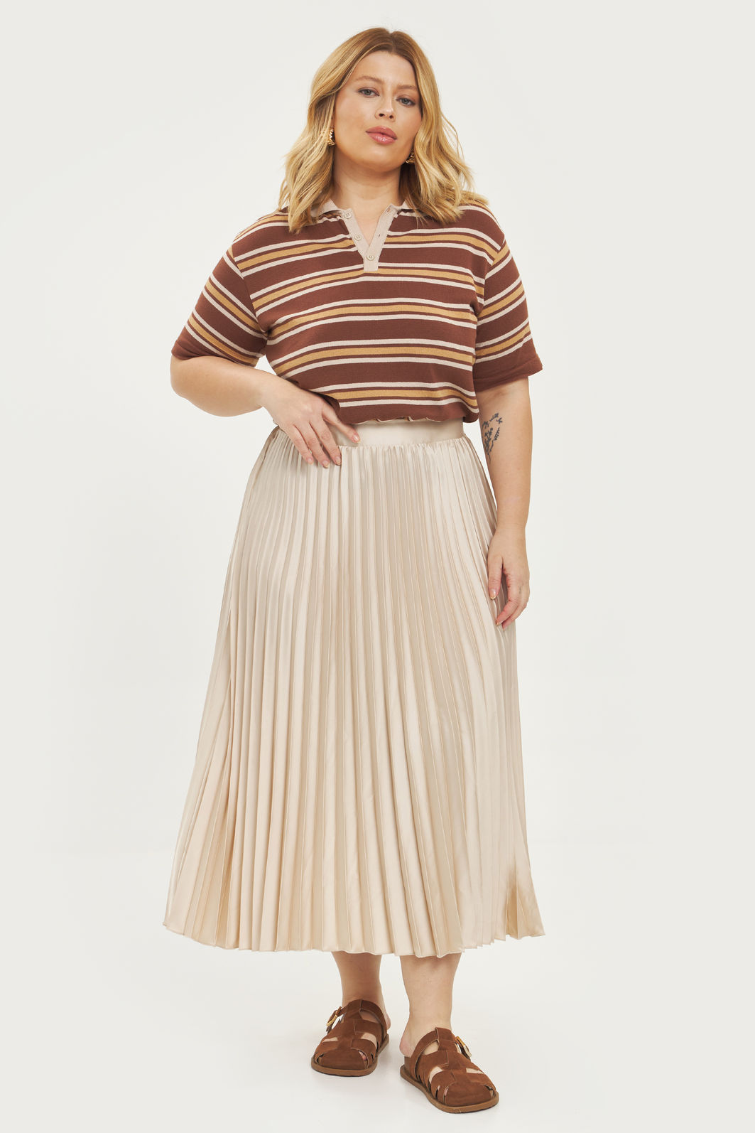 Camisa Polo Tricô Saara Listrado