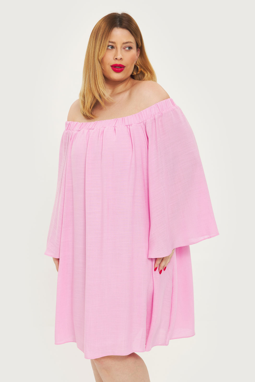 Vestido Ombro A Ombro Carolina Rosa Vestido Ombro A Ombro Carolina Rosa