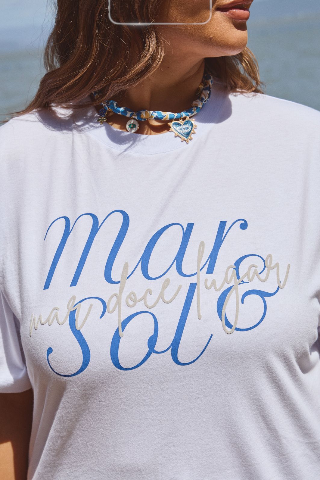 T-shirt de Algodão Mar e Sol T-shirt de Algodão Mar e Sol