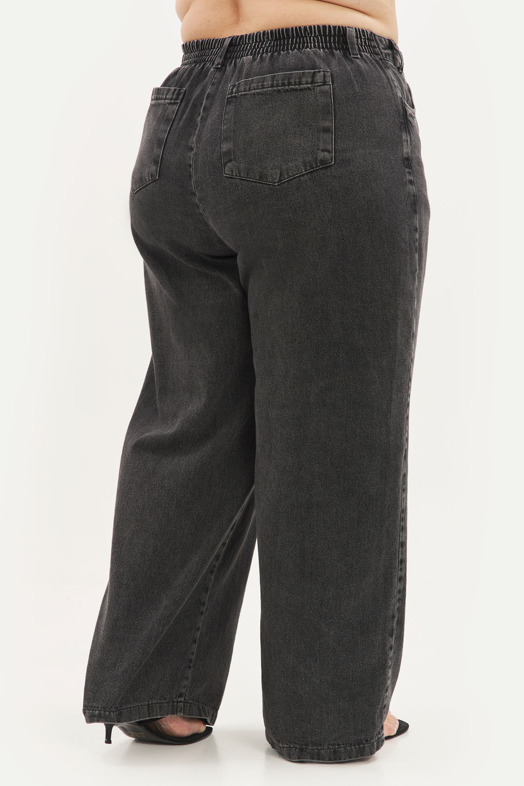 Calça Wideleg Jeans Tarsila Preto Calça Wideleg Jeans Tarsila Preto