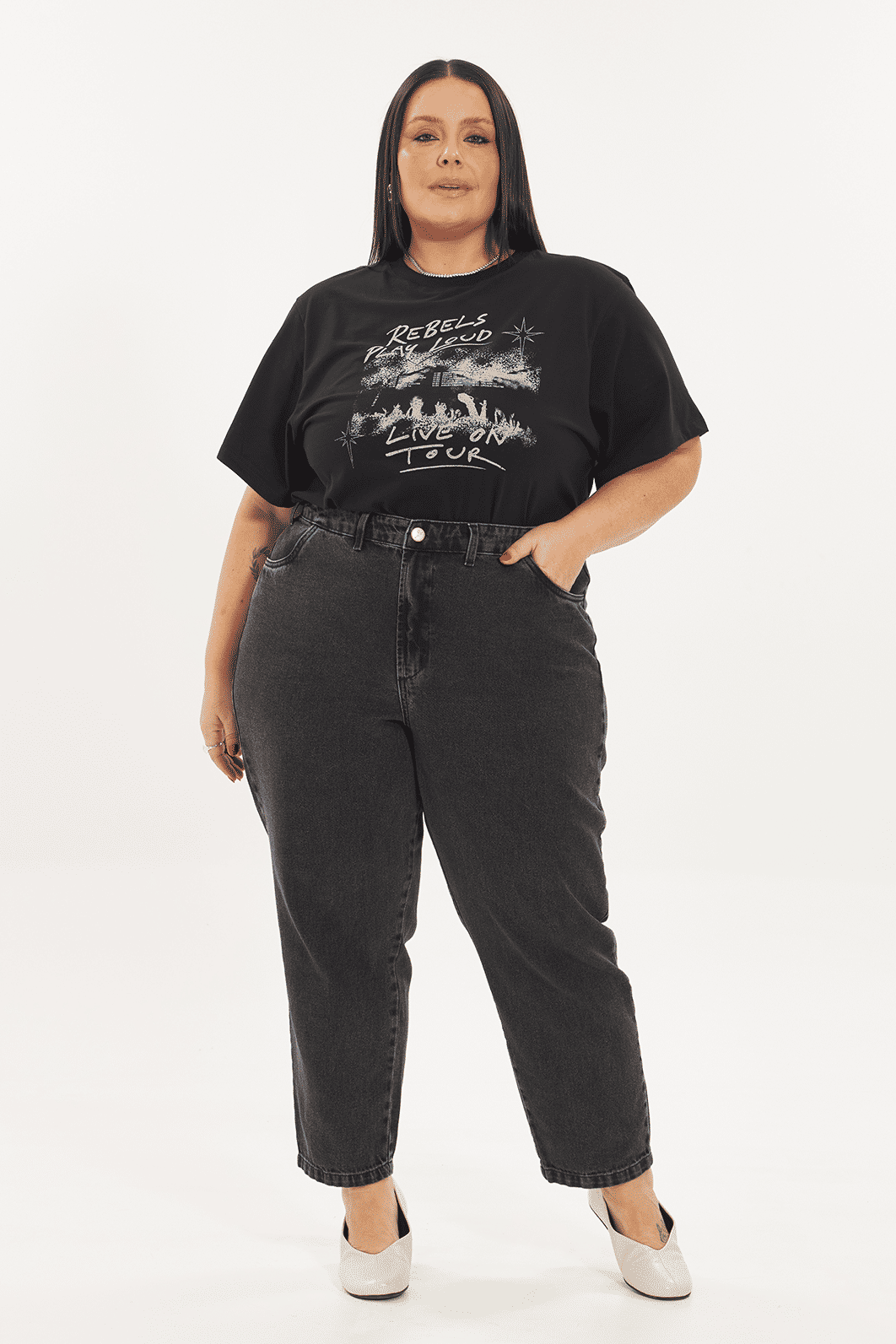 T-shirt De Algodão Rebels Preto T-shirt De Algodão Rebels Preto