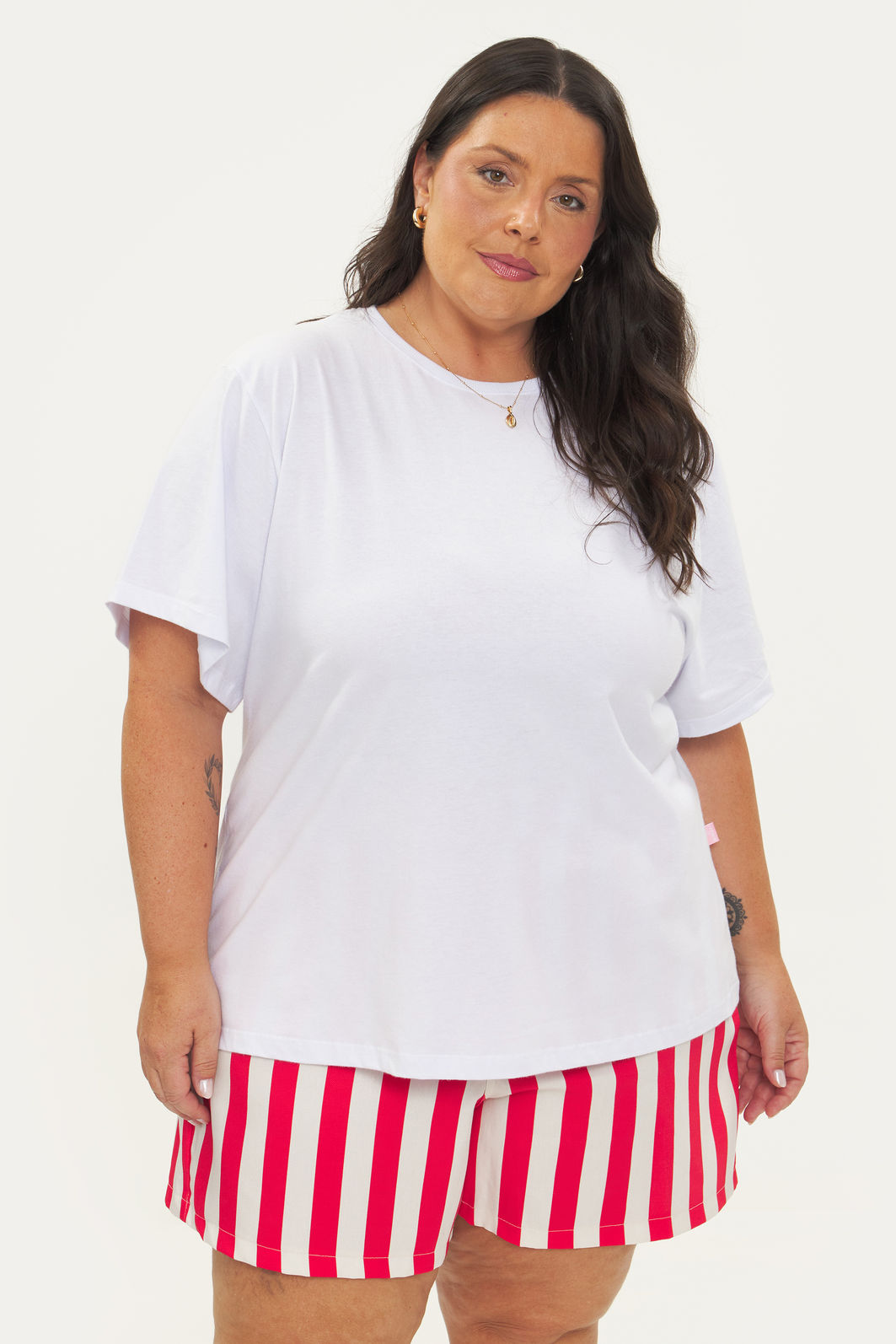 T-Shirt Malha Confort Básica Nina Branco