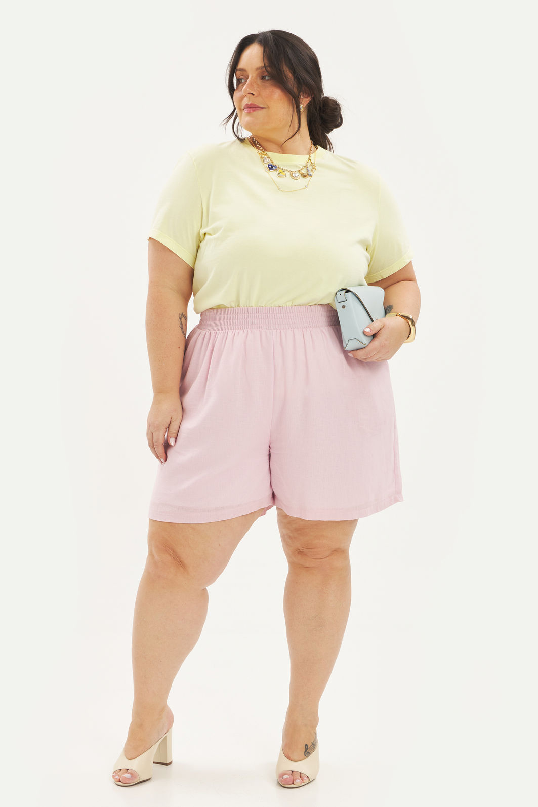 Short Linho Matilda Rosa Short Linho Matilda Rosa