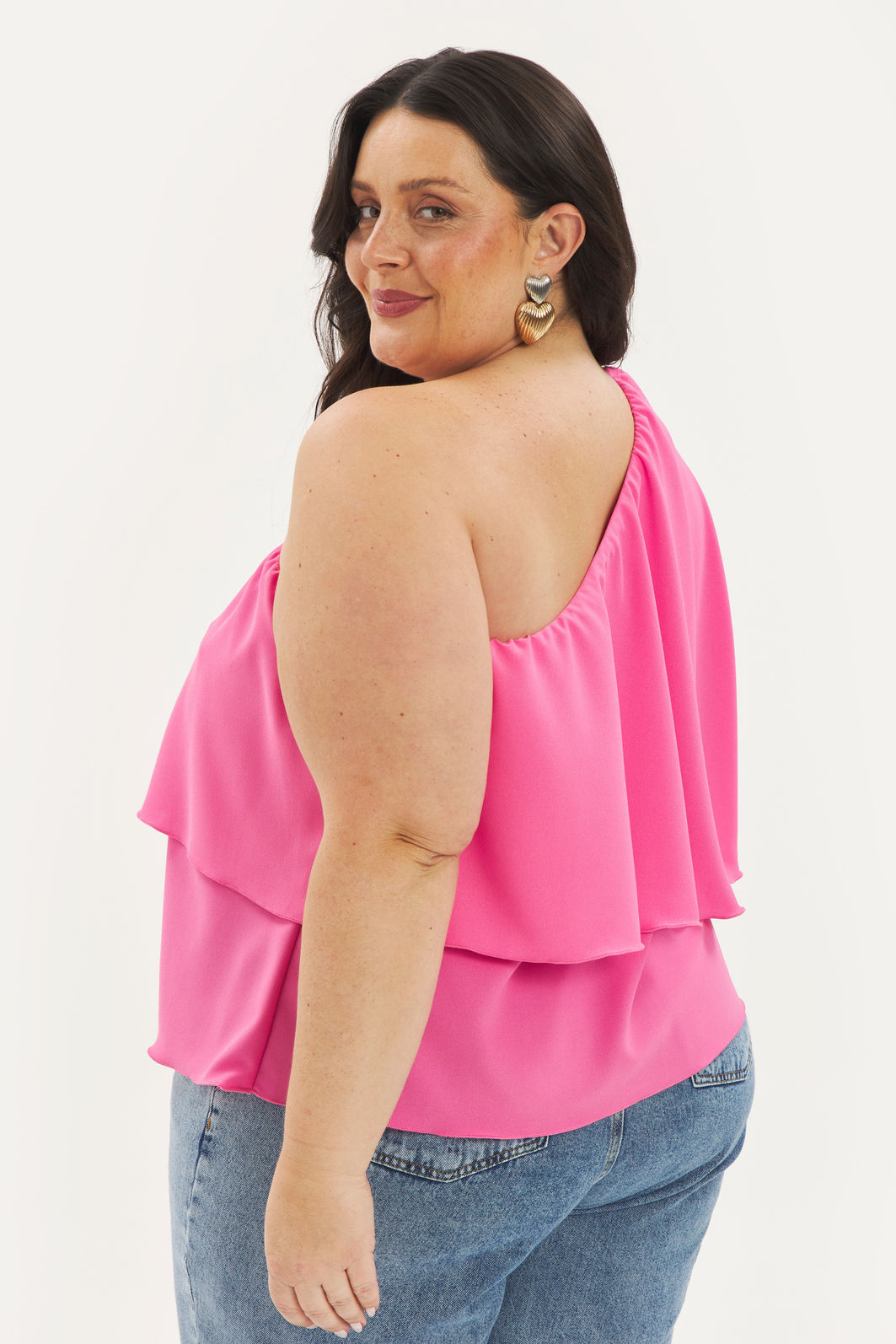 Blusa Um Ombro Só Luísa Rosa Blusa Um Ombro Só Luísa Rosa