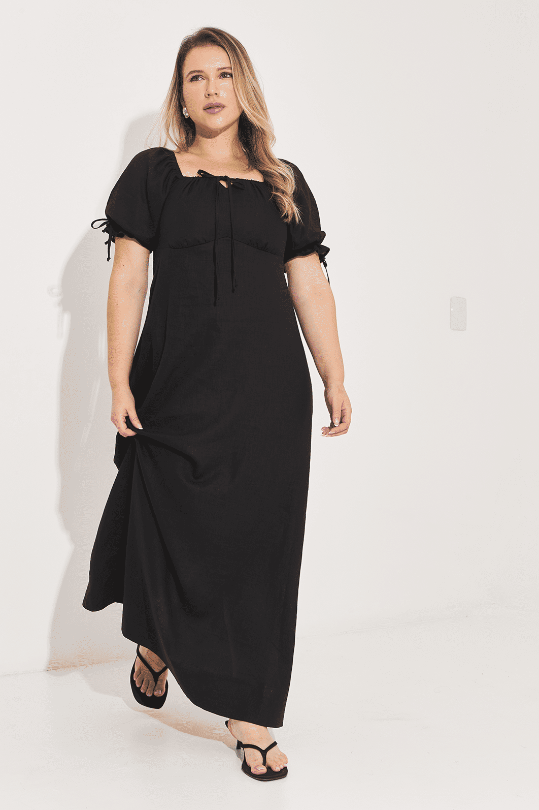 Vestido Longo Fiona Preto Vestido Longo Fiona Preto