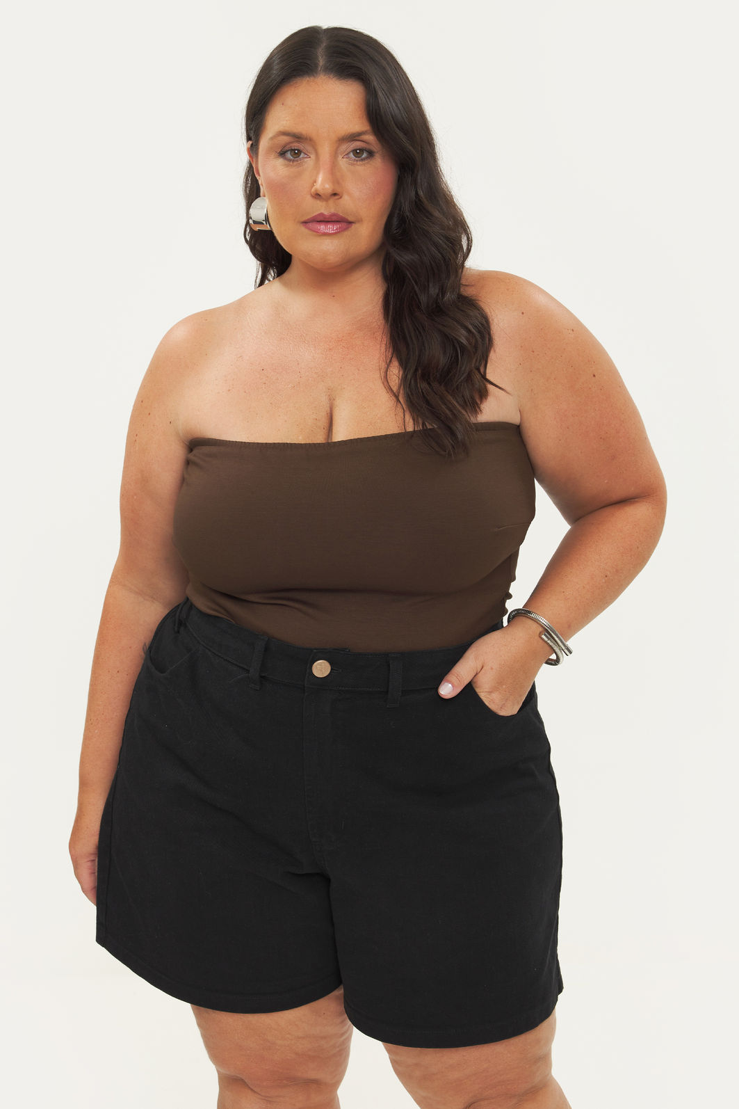 Short De Sarja Charlote Preto