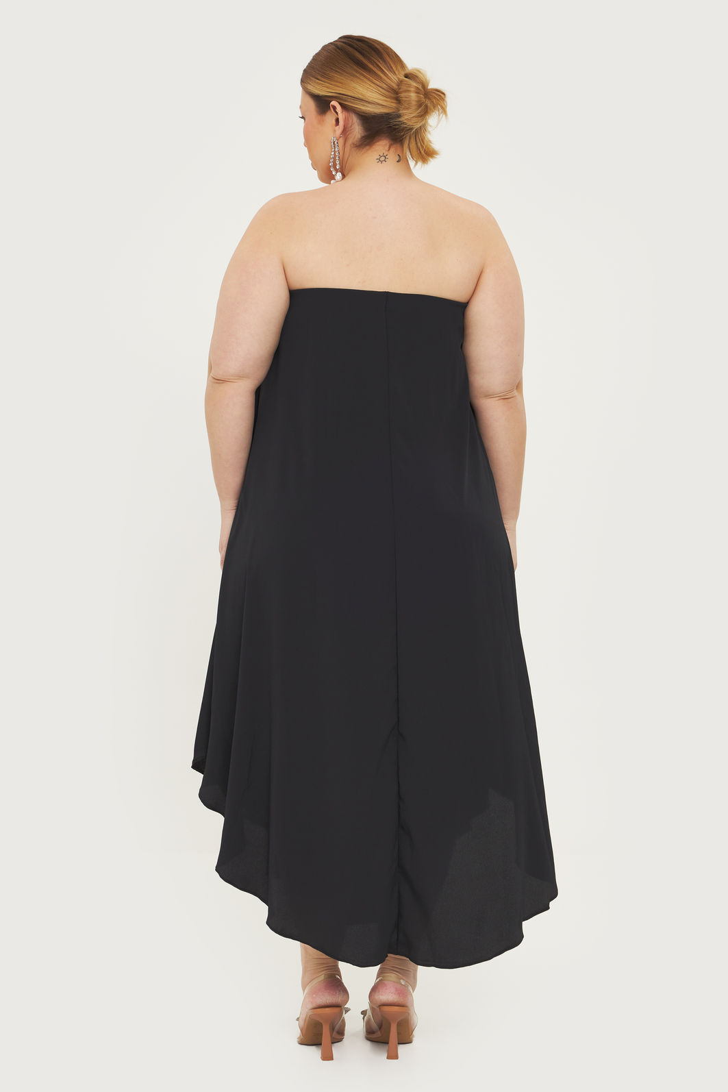 Vestido Assimétrico Sem Alças Maitê Preto Vestido Assimétrico Sem Alças Maitê Preto