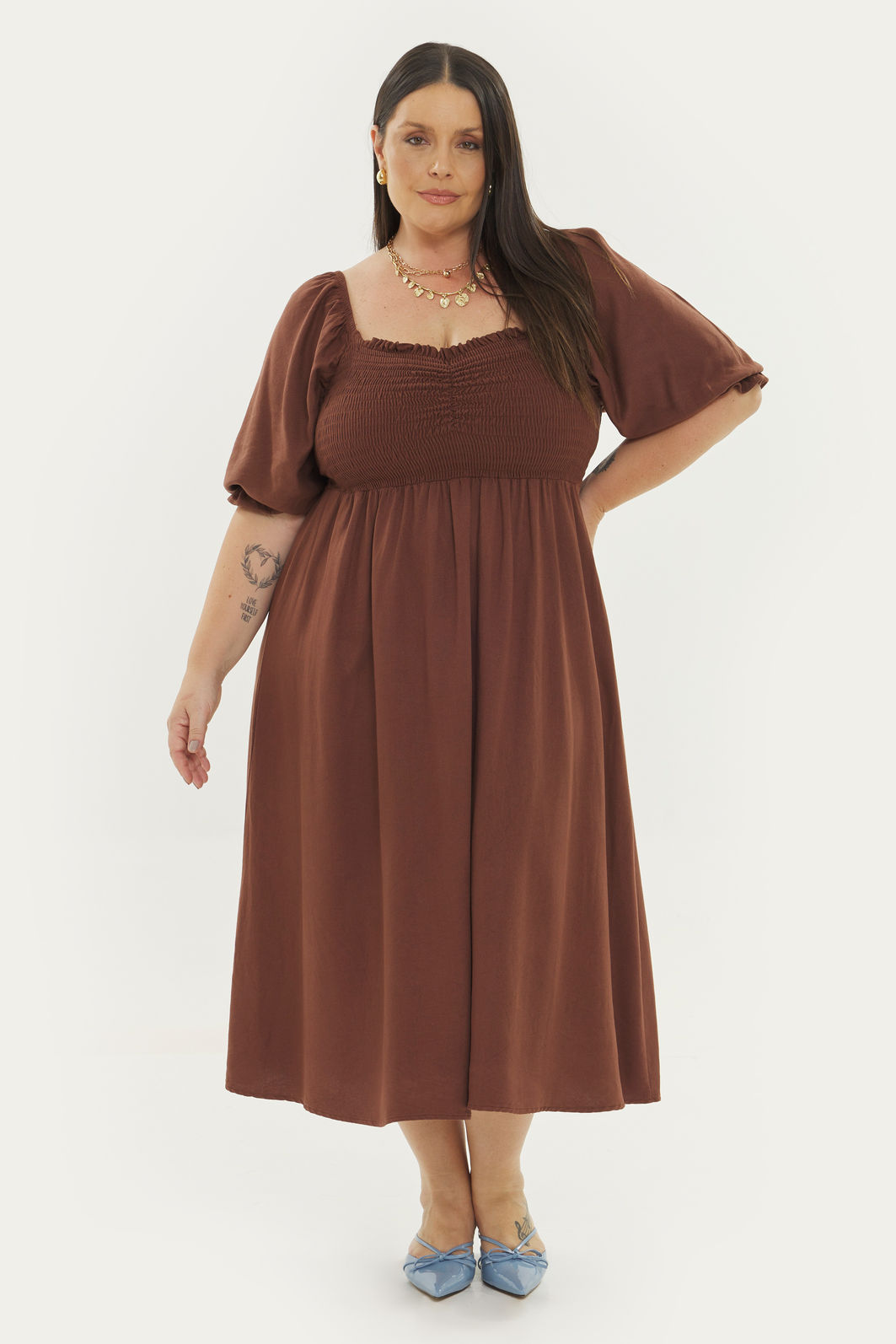 VESTIDO MIDI LINHO ORNELLA