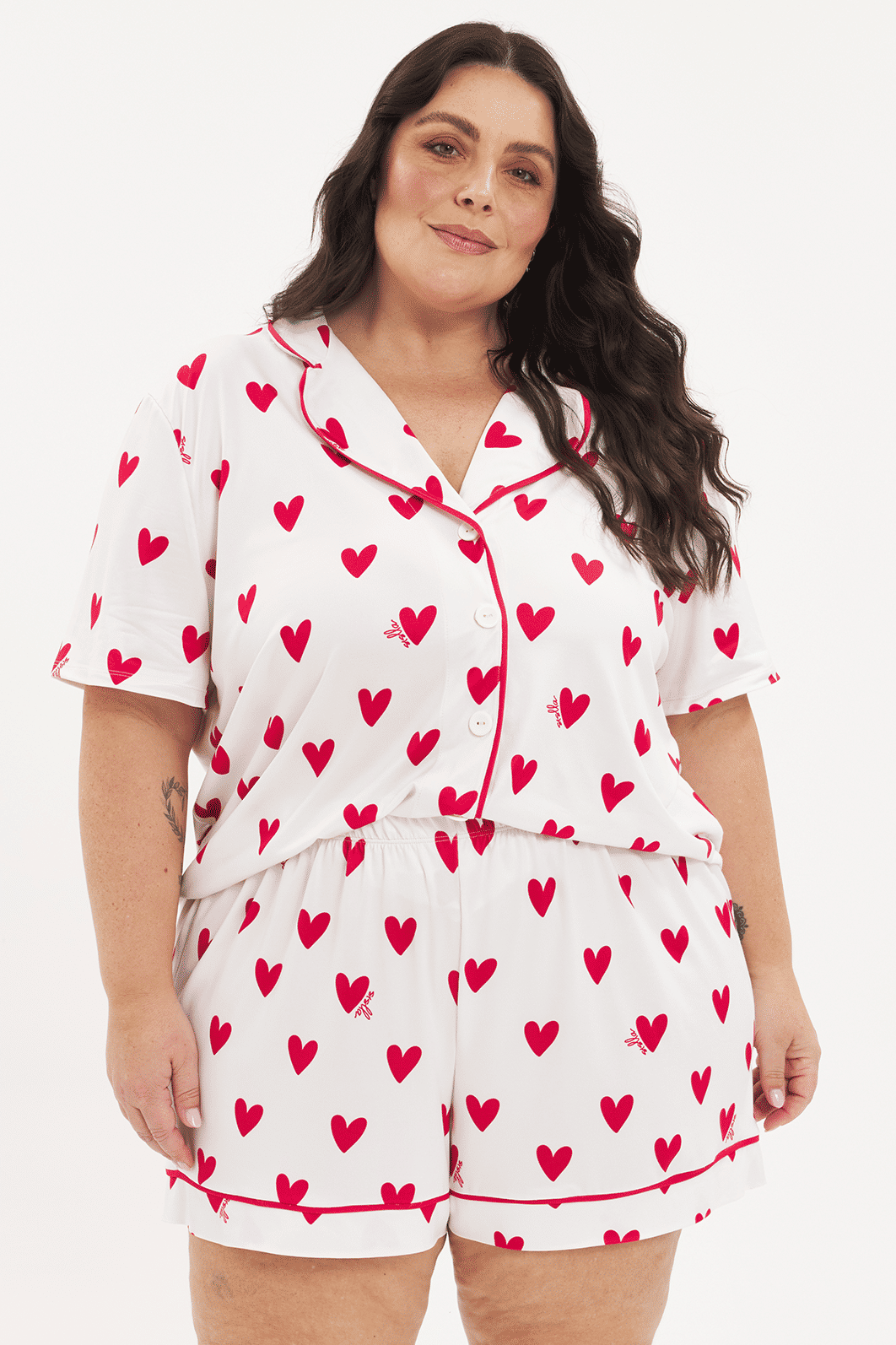 Conjunto Pijama Americano Curto Amour Conjunto Pijama Americano Curto Amour