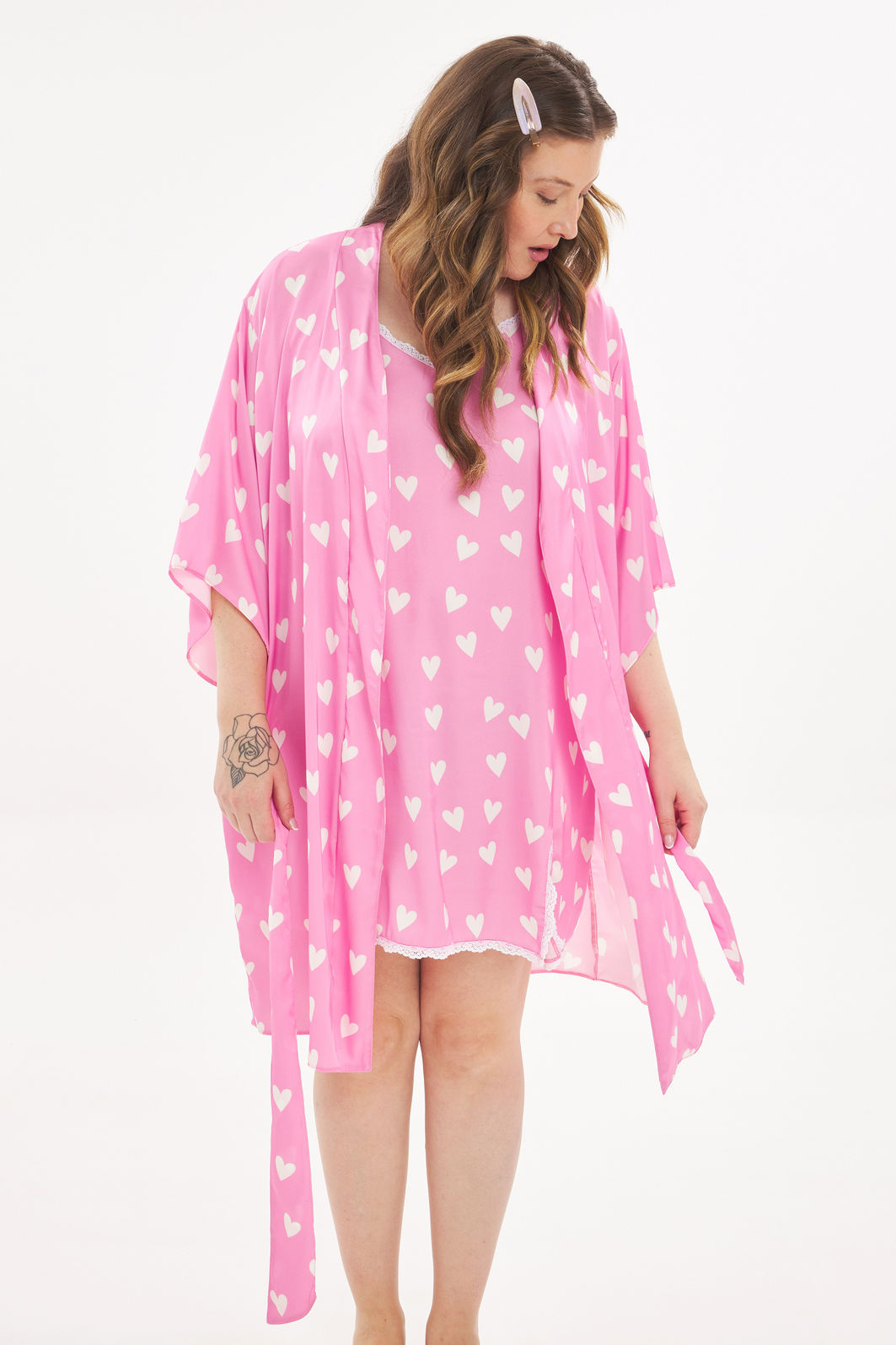 Robe Acetinado Pijama Amore Estampado Robe Acetinado Pijama Amore Estampado