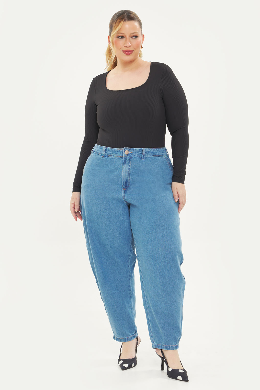 Body Manga Longa Jolie Preto Body Manga Longa Jolie Preto