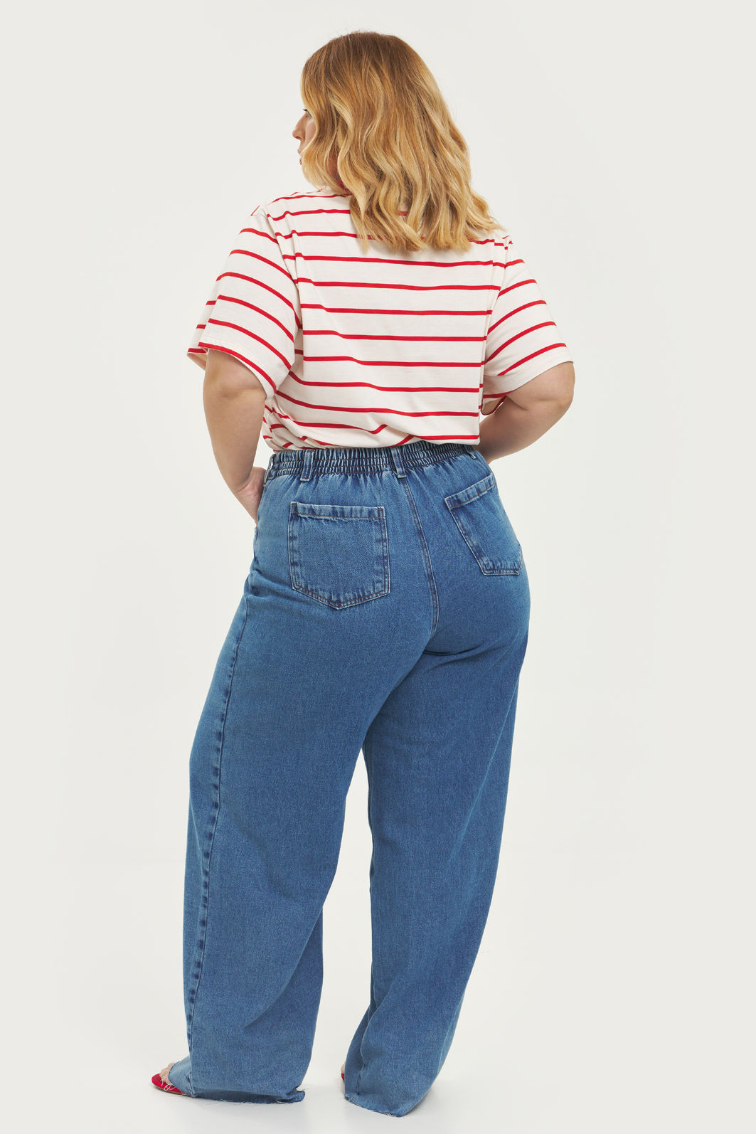 T-shirt Oversized Catarina Listrado Vermelho T-shirt Oversized Catarina Listrado Vermelho