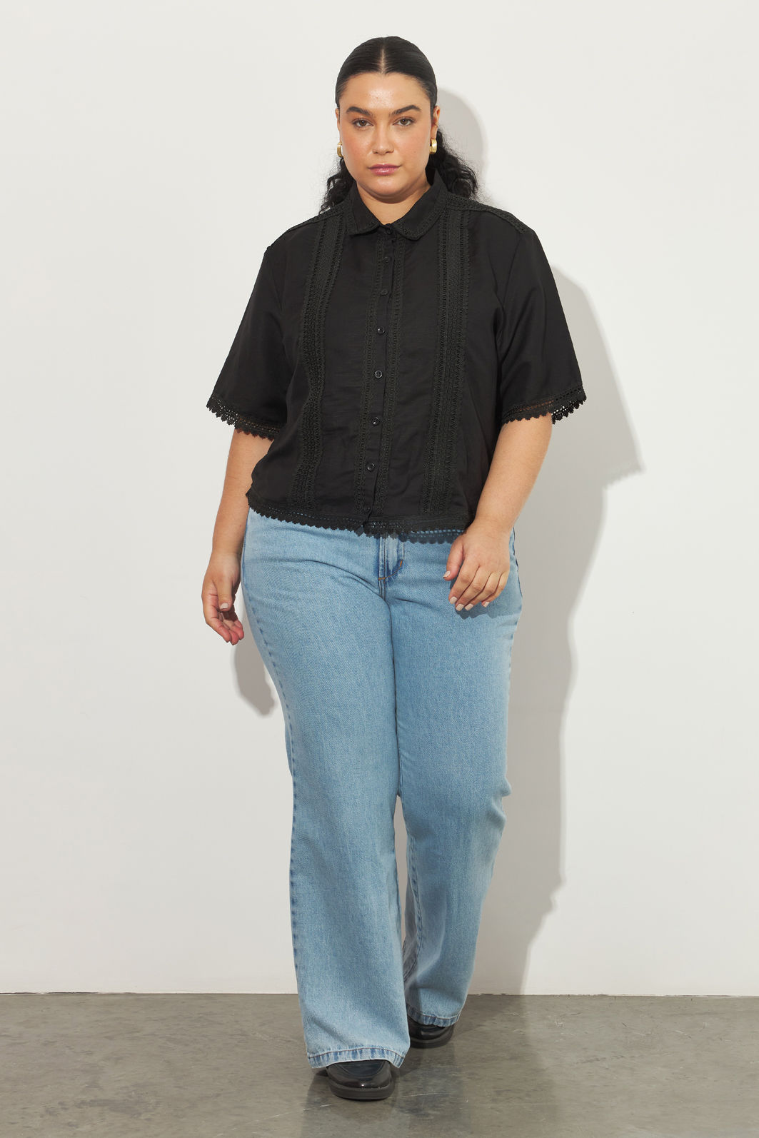 Camisa De Linho Hortência Preto