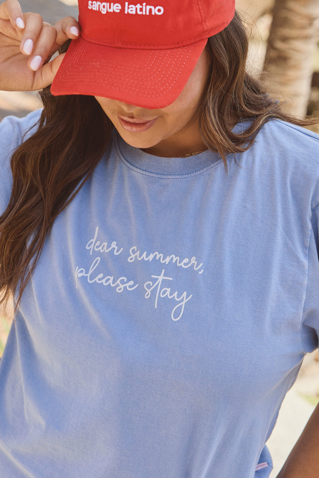 T-shirt Oversized Dear Summer Azul T-shirt Oversized Dear Summer Azul