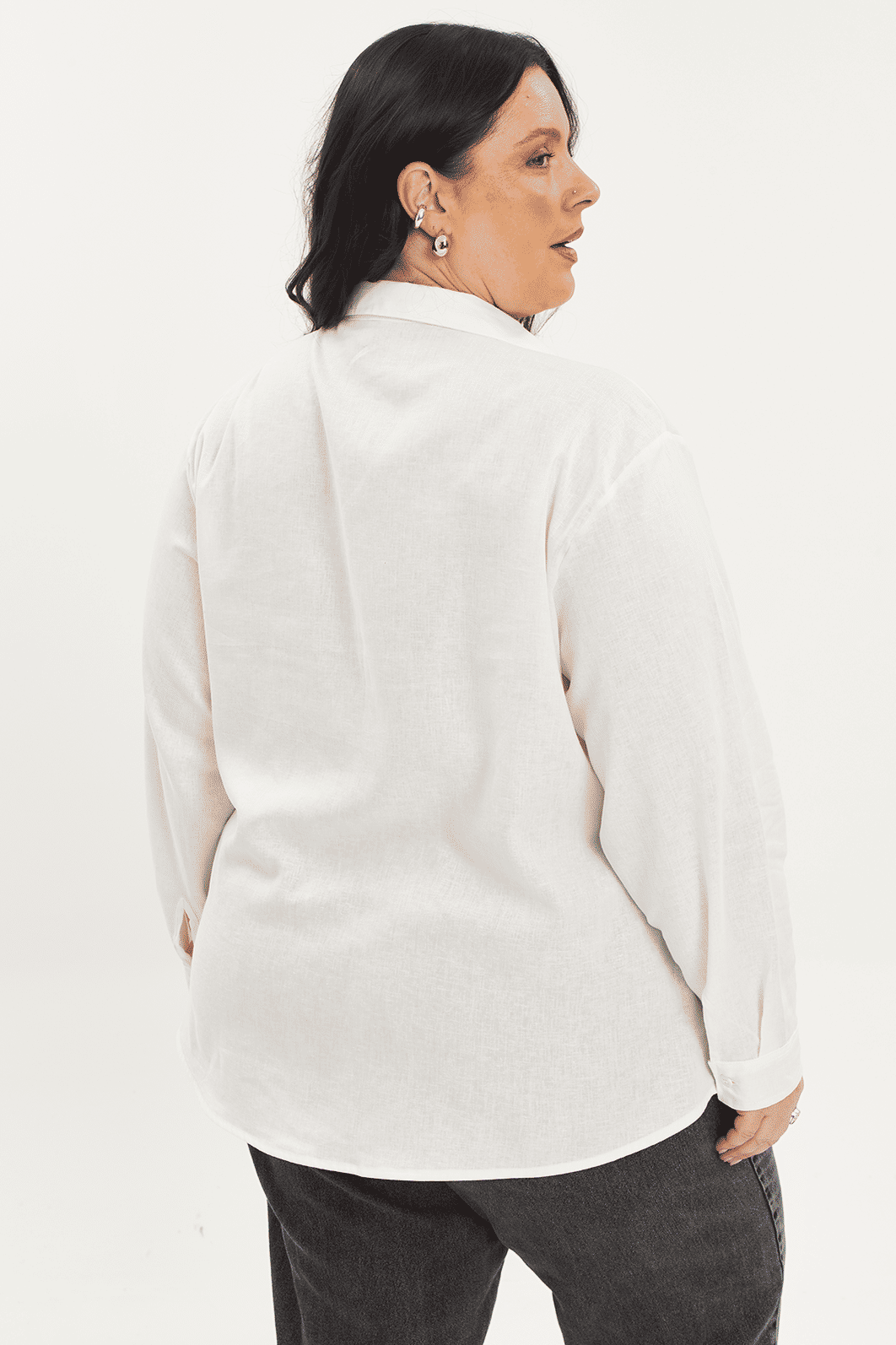 Camisa De Linho Melina Off-White Camisa De Linho Melina Off-White