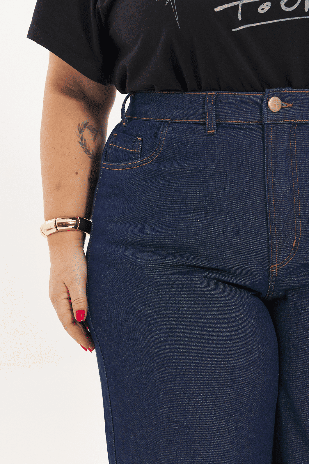 Calça Pantalona Duda Jeans Calça Pantalona Duda Jeans