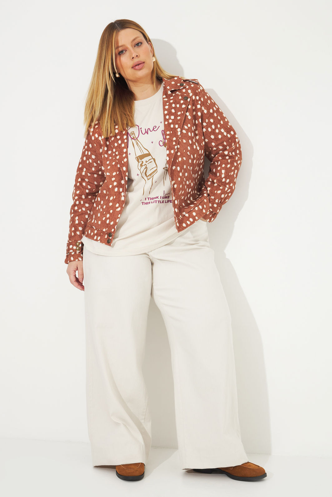 Jaqueta Sarja Zoey Deer Animal Print Jaqueta Sarja Zoey Deer Animal Print